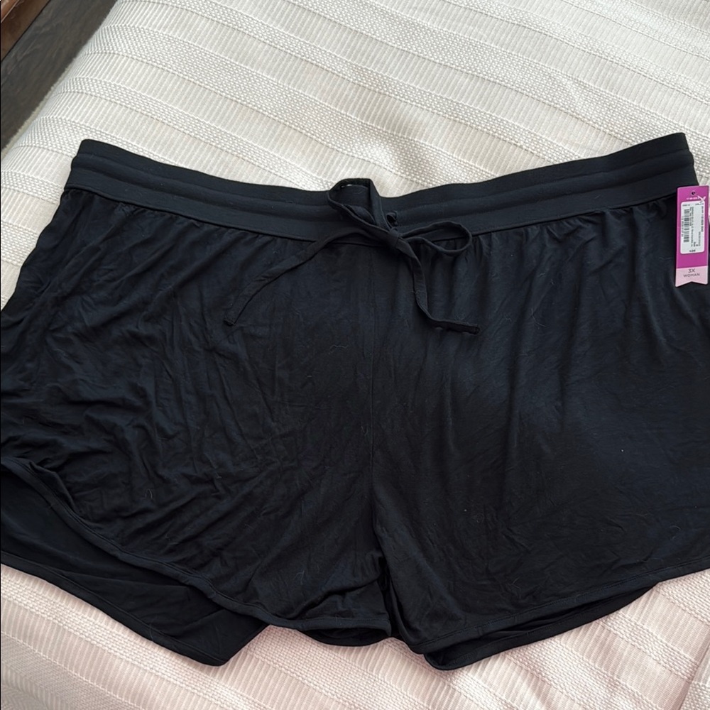 Women's Black Sleep Shorts